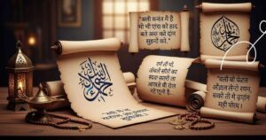 150+ Islamic Quotes in Hindi कभी-कभी दिल बेचैन होता है, दुआ में सुकून ढूँढते हैं लेकिन सही शब्द नहीं मिलते। ऐसी ही घड़ी में islamic quotes in hindi की तलाश होती है, ताकि अल्लाह की बातें दिल तक पहुँचें और मन को तसल्ली मिले। हर इंसान ज़िंदगी के किसी न किसी मोड़ पर हिदायत, सब्र और उम्मीद के शब्द चाहता है। इस ब्लॉग में आपको चुनिंदा islamic quotes in hindi मिलेंगे जो ईमान, सब्र, दुआ और ज़िंदगी की सच्चाई को आसान भाषा में बयान करते हैं। ये कोट्स न सिर्फ पढ़ने के लिए, बल्कि समझने और अमल में लाने के लिए हैं। यहाँ आपको वही सुकून और राहनुमाई मिलेगी जिसकी आप तलाश कर रहे थे। Best Islamic Quotes in Hindi 2025 1. जीवन में मुसलमान होने के नाते अल्लाह की राह पर चलो 2. प्रेरणा और मार्गदर्शन के लिए islamic quotes in hindi पढ़ो 3. नेक कर्म और दुआ से जीवन संवरता है 4. मुश्किलों में धैर्य बनाए रखना सीखो 5. अल्लाह पर भरोसा रखने से हर समस्या हल होती है 6. जीवन की छोटी-छोटी खुशियों को महत्व दो 7. सच्चाई और ईमानदारी जीवन का आधार है 8. अल्लाह की दुआ से हर दर्द कम हो जाता है Islamic Quotes in Hindi 1. अल्लाह की राह में चलकर जीवन सुलभ बनाओ 2. हृदय को छूने वाले भावों के लिए islamic quotes in hindi पढ़ो 3. कठिनाई में हिम्मत और धैर्य बढ़ता है 4. नेक कर्म और दुआ से जीवन में शक्ति आती है 5. विश्वास और उम्मीद बनाए रखना सीखो 6. जीवन के हर पहलू में मार्गदर्शन मिलता है 7. अल्लाह पर भरोसा करना जीवन आसान बनाता है 8. सच्चाई और ईमानदारी से हर कार्य सफल होता है Islamic Status in Hindi 1. सोशल मीडिया पर अल्लाह की याद साझा करो 2. प्रेरणा पाने के लिए islamic quotes in hindi पढ़ो 3. सच्चे दिल से दुआ करने से शांति मिलती है 4. कठिन समय में उम्मीद बनाए रखना महत्वपूर्ण है 5. नेक इरादों से जीवन में बदलाव आता है 6. अल्लाह की रहमत हर पल साथ रहती है 7. अपने कार्यों में ईमानदारी बनाए रखना सीखो 8. दुआ और इबादत से मन शांत होता है Islamic Quotes Hindi Urdu 1. दोनों भाषाओं में ज्ञान और प्रेरणा पाओ 2. हृदय को छूने वाले संदेशों के लिए islamic quotes in hindi पढ़ो 3. कठिनाई में साहस और धैर्य बढ़ता है 4. अल्लाह की दुआ और रहमत जीवन बदल देती है 5. नेक कर्मों से आत्मा को शांति मिलती है 6. हर दुःख में उम्मीद और विश्वास बनता है 7. सरल और प्रभावशाली उद्धरण रोज़ पढ़ो 8. अल्लाह पर भरोसा जीवन को सुखद बनाता है Good Morning Islamic Quotes Hindi 1. सुबह अल्लाह के नाम से दिन की शुरुआत करो 2. दिनभर प्रेरणा पाने के लिए islamic quotes in hindi पढ़ो 3. सकारात्मक ऊर्जा और विश्वास बढ़ाओ 4. हर चुनौती में धैर्य बनाए रखो 5. नेक इरादों और कर्मों को महत्व दो 6. सुबह की दुआ से जीवन सुलभ बनाओ 7. हृदय में शांति और उम्मीद जगाओ 8. अल्लाह पर भरोसा रखो और सफल बनो Good Night Islamic Quotes Hindi 1. रात को अल्लाह को याद कर दिन का समापन करो 2. प्रेरणा पाने और शांति के लिए islamic quotes in hindi पढ़ो 3. कठिनाइयों और तनाव को दूर करो 4. दुआ और इबादत से मन को शांति मिलती है 5. हर दुख और चिंता में उम्मीद रखो 6. अल्लाह की रहमत हमेशा साथ रहती है 7. सच्चे दिल से दुआ करो और आराम पाओ 8. विश्वास और धैर्य के साथ सो जाओ Sabar Islamic Quotes in Hindi 1. धैर्य रखना जीवन में शक्ति देता है 2. कठिन समय में साहस पाने के लिए islamic quotes in hindi पढ़ो 3. अल्लाह पर भरोसा रखना सफलता दिलाता है 4. कठिनाई में उम्मीद और विश्वास बनाए रखना सीखो 5. हर परिस्थिति में शांति बनाए रखो 6. धैर्य और दुआ से मन संतुलित रहता है 7. जीवन की मुश्किलों में साहस बढ़ाओ 8. अल्लाह की रहमत हमेशा साथ रहती है Islamic Quotes in Hindi with Meaning 1. सरल और समझने योग्य संदेश जीवन बदलते हैं 2. गहरी सीख पाने के लिए islamic quotes in hindi पढ़ो 3. अल्लाह की दुआ और करम जीवन में शक्ति देते हैं 4. कठिनाइयों में उम्मीद और हिम्मत बनाए रखो 5. नेक इरादों से आत्मा को शांति मिलती है 6. रोज़ाना पढ़ने से विश्वास मजबूत होता है 7. सकारात्मक ऊर्जा और मार्गदर्शन मिलता है 8. अल्लाह पर भरोसा जीवन आसान बनाता है Islamic Quotes for WhatsApp 1. व्हाट्सएप पर अल्लाह के संदेश साझा करो 2. प्रेरणा पाने के लिए islamic quotes in hindi इस्तेमाल करो 3. कठिनाइयों में हिम्मत और विश्वास बढ़ाओ 4. नेक कर्म और दुआ से मन शांति पाए 5. अल्लाह की दुआ से जीवन सफल बनाओ 6. संदेश सरल और प्रभावशाली होना चाहिए 7. रोज़ाना पढ़ने से आत्मा संतुलित होती है 8. हर परिस्थिति में उम्मीद और विश्वास बनाए रखो Islamic Quotes in Hindi Download 1. जीवन में मार्गदर्शन पाने के लिए संग्रह डाउनलोड करो 2. अध्ययन और प्रेरणा के लिए islamic quotes in hindi पढ़ो 3. कठिनाइयों में साहस और धैर्य बढ़ाओ 4. अल्लाह की दुआ और रहमत को अपनाओ 5. सच्चे दिल से पढ़ो और शांति पाओ 6. रोज़ाना उद्धरण पढ़ने से आत्मा सुकून पाए 7. सकारात्मक ऊर्जा और विश्वास बढ़ाओ 8. नेक इरादों से जीवन सफल बनाओ Heart Touching Islamic Quotes Hindi 1. दिल को छूने वाले संदेश पढ़ो 2. प्रेरणा और मार्गदर्शन के लिए islamic quotes in hindi अपनाओ 3. कठिन समय में हिम्मत और धैर्य बनाए रखो 4. दुआ और इबादत से मन शांति पाए 5. अल्लाह की दुआ और करम जीवन में शक्ति देते हैं 6. रोज़ाना पढ़ने से आत्मा संतुलित होती है 7. सच्चे दिल से विश्वास बनाए रखो 8. सकारात्मक ऊर्जा और उम्मीद जगाओ Powerful Islamic Quotes Hindi 1. शक्तिशाली उद्धरण से जीवन बदलो 2. प्रेरणा पाने के लिए islamic quotes in hindi पढ़ो 3. कठिनाइयों में हिम्मत और धैर्य बनाए रखो 4. दुआ और इबादत से मन संतुलित होता है 5. अल्लाह की रहमत हमेशा साथ रहती है 6. रोज़ाना उद्धरण पढ़ो और आत्मा सुकून पाए 7. नेक इरादों से जीवन सफल बनाओ 8. विश्वास और उम्मीद बनाए रखो Motivational Islamic Quotes Hindi 1. मोटिवेशनल उद्धरण से आत्मविश्वास बढ़ाओ 2. प्रेरित होने के लिए islamic quotes in hindi पढ़ो 3. कठिनाई में धैर्य और उम्मीद बनाए रखो 4. नेक कर्म और दुआ से जीवन सुलभ बनाओ 5. अल्लाह की रहमत हर समय साथ रहती है 6. रोज़ाना पढ़ने से आत्मा संतुलित रहती है 7. सकारात्मक ऊर्जा और मार्गदर्शन मिलता है 8. हर परिस्थिति में विश्वास बनाए रखो Life Islamic Quotes in Hindi 1. जीवन के लिए प्रेरक उद्धरण पढ़ो 2. मार्गदर्शन पाने के लिए islamic quotes in hindi अपनाओ 3. कठिनाइयों में धैर्य और उम्मीद बनाए रखो 4. दुआ और नेक इरादों से जीवन सरल बनाओ 5. अल्लाह की रहमत हमेशा साथ रहती है 6. रोज़ाना उद्धरण पढ़ो और आत्मा सुकून पाए 7. सकारात्मक ऊर्जा और विश्वास बढ़ाओ 8. जीवन में हर दिन को सफल बनाओ Short Islamic Quotes Hindi 1. छोटे उद्धरण भी गहरी सीख देते हैं 2. प्रेरणा पाने के लिए islamic quotes in hindi पढ़ो 3. कठिन समय में हिम्मत और धैर्य बनाए रखो 4. अल्लाह की दुआ और रहमत जीवन बदल देती है 5. नेक कर्म से आत्मा संतुलित होती है 6. रोज़ाना पढ़ो और विश्वास मजबूत बनाओ 7. सच्चे दिल से उम्मीद बनाए रखो 8. सकारात्मक ऊर्जा और मार्गदर्शन मिलता है Deeniyat Quotes in Hindi 1. धार्मिक उद्धरण से जीवन बदलो 2. प्रेरणा और मार्गदर्शन के लिए islamic quotes in hindi पढ़ो 3. कठिनाइयों में धैर्य और उम्मीद बनाए रखो 4. अल्लाह की दुआ और करम अपनाओ 5. रोज़ाना पढ़ने से आत्मा सुकून पाए 6. सकारात्मक ऊर्जा और विश्वास बढ़ाओ 7. नेक इरादों से जीवन सफल बनाओ 8. हर परिस्थिति में उम्मीद और मार्गदर्शन पाए Muslim Life Quotes Hindi 1. मुसलमान जीवन के लिए मार्गदर्शन पाओ 2. प्रेरणा पाने के लिए islamic quotes in hindi पढ़ो 3. कठिनाई में धैर्य और हिम्मत बनाए रखो 4. दुआ और नेक कर्म जीवन बदलते हैं 5. अल्लाह की रहमत हर समय साथ रहती है 6. रोज़ाना उद्धरण पढ़ो और आत्मा संतुलित बनाओ 7. सकारात्मक ऊर्जा और विश्वास बढ़ाओ 8. जीवन में हर परिस्थिति में उम्मीद बनाए रखो Islamic Shayari in Hindi 1. शायरी से अल्लाह की मोहब्बत महसूस होती है 2. प्रेरणा पाने के लिए islamic quotes in hindi पढ़ो 3. हर पंक्ति जीवन में प्रेरणा देती है 4. कठिन समय में हिम्मत बढ़ती है 5. अल्लाह की दुआ और रहमत झलकती है 6. शायरी से आत्मा को शांति मिलती है 7. दिल को जोड़ती है और उम्मीद जगाती है 8. रोज़ाना पढ़ने से विश्वास मजबूत होता है Beautiful Islamic Shayari Hindi 1. सुंदर शायरी से जीवन में प्रेम और आध्यात्मिकता आती है 2. प्रेरित होने के लिए islamic quotes in hindi याद करो 3. अल्लाह की दुआ और रहमत जीवन बदल देती है 4. हृदय और आत्मा को शांति मिलती है 5. कठिनाइयों में शांति और हिम्मत बढ़ती है 6. नेक इरादों को मजबूती मिलती है 7. हर पंक्ति में जीवन का संदेश छुपा है 8. शायरी से प्रेरणा और सकारात्मक ऊर्जा मिलती है 2 Line Islamic Shayari Hindi 1. दो पंक्तियों में भी गहरी प्रेरणा मिलती है 2. पढ़कर islamic quotes in hindi अपनाओ और मन को सुकून दो 3. अल्लाह की दुआ और करम झलकते हैं 4. छोटे संदेश से बड़ी शक्ति मिलती है 5. मुश्किल समय में हिम्मत बढ़ती है 6. दिल और आत्मा को शांति मिलती है 7. सरल और प्रभावशाली, रोज़ाना पढ़ो 8. हृदय को जोड़ते हैं और विश्वास जगाते है Sad Islamic Shayari Hindi 1. दुख भरी शायरी में भी आशा की किरण होती है 2. कठिन समय में मन को सहारा देने के लिए islamic quotes in hindi पढ़ो 3. अल्लाह की रहमत हमेशा साथ है 4. दर्द और परेशानी में हिम्मत बढ़ती है 5. सच्चे दिल से पढ़ने पर शांति मिलती है 6. हर दुःख में उम्मीद और विश्वास बनता है 7. शायरी से दिल और आत्मा को सुकून मिलता है 8. प्रेरणा और मार्गदर्शन जीवन बदल सकते हैं Allama Iqbal Islamic Shayari 1. अल्लामा इकबाल की शायरी से आत्मा को प्रेरणा मिलती है 2. गहराई से सीखने के लिए islamic quotes in hindi पढ़ो 3. हर पंक्ति में अल्लाह की दुआ और मार्गदर्शन है 4. जीवन में आत्मविश्वास और धैर्य बढ़ता है 5. नेक इरादों और कर्मों में शक्ति मिलती है 6. कठिनाइयों में साहस और उम्मीद जागती है 7. पढ़ते समय आत्मा का सुकून बढ़ता है 8. शायरी से जीवन में सकारात्मक बदलाव आता है Islamic Shayari Copy Paste 1. अपने संदेशों में आसानी से इस्तेमाल कर सकते हैं 2. व्हाट्सएप या सोशल मीडिया के लिए islamic quotes in hindi कॉपी-पेस्ट करो 3. हर उद्धरण दिल को छूता है 4. अल्लाह की दुआ और रहमत संदेश में झलकती है 5. कठिनाइयों में प्रेरणा मिलती है 6. अपने दोस्तों के साथ शेयर करो और सुकून पाओ 7. उद्धरणों से विश्वास और धैर्य बढ़ता है 8. सरल और प्रभावशाली, हर दिन पढ़ो Dua Islamic Quotes Hindi 1. दुआ से हर मुश्किल आसान हो जाती है 2. आस्था बढ़ाने के लिए islamic quotes in hindi याद करो 3. अल्लाह की रहमत और करम जीवन में शक्ति देते हैं 4. सच्चे दिल से पढ़ने पर शांति और विश्वास मिलता है 5. कठिनाइयों में साहस और धैर्य बढ़ता है 6. दैनिक जीवन में दुआ को अपनाओ 7. अल्लाह की दुआ से हर दिन सफल और शांतिपूर्ण बनता है 8. विश्वास और उम्मीद बनाए रखो FAQ’s What are Islamic quotes in Hindi? इस्लामिक उद्धरण जीवन में सही मार्ग दिखाने के लिए होते हैं ये अल्लाह पर भरोसा और आत्म-विश्वास बढ़ाने में मदद करते हैं इनसे धैर्य, नैतिकता और सकारात्मक सोच की प्रेरणा मिलती है Why should I read Islamic quotes in Hindi daily? ये दिन की शुरुआत सकारात्मक और प्रेरक बनाने में मदद करते हैं Islamic quotes in Hindi से दिल में सुकून और विश्वास पैदा होता है नियमित पढ़ाई से मुश्किल समय में धैर्य और स्थिरता बनी रहती है Can Islamic quotes in Hindi improve my faith? ये अल्लाह की महिमा और रहमत को याद दिलाते हैं इनके माध्यम से रोज़मर्रा की ज़िंदगी में ईमान और भरोसा मजबूत होता है मुश्किल समय में इन उद्धरणों से मानसिक और आध्यात्मिक शक्ति मिलती है Where can I use Islamic quotes in Hindi? सोशल मीडिया पोस्ट, व्हाट्सएप स्टेटस या प्रोफाइल पर शेयर कर सकते हैं प्रेरणा पाने के लिए अपने नोटबुक या डायरी में लिख सकते हैं दोस्तों और परिवार के साथ सकारात्मक संदेश साझा करने में उपयोग करें Are Islamic quotes in Hindi suitable for all age groups? हां, ये सभी उम्र के लोगों के लिए सरल और समझने योग्य हैं बच्चों से लेकर बुजुर्ग तक हर कोई इनसे जीवन में सीख और प्रेरणा पा सकता है ये उद्धरण धार्मिक और नैतिक मूल्यों को सरल तरीके से समझाते हैं Conclusion इस लेख में हमने जीवन, धैर्य, प्रेरणा और आध्यात्मिकता से जुड़े बेहतरीन उद्धरणों और शायरियों को साझा किया है। हर उद्धरण आपको मानसिक शांति, सकारात्मक ऊर्जा और अल्लाह पर भरोसा बनाए रखने में मदद करता है। चाहे सुबह की शुरुआत हो या रात का समापन, हर पल में आप खुद को प्रेरित और मजबूत महसूस करेंगे। अगर आप अपनी दिनचर्या में मार्गदर्शन और प्रेरणा जोड़ना चाहते हैं, तो ये islamic quotes in hindi आपके लिए एक अमूल्य खजाना साबित होंगे। इन्हें पढ़कर, समझकर और अपनाकर आप जीवन की चुनौतियों में धैर्य, विश्वास और सच्चाई बनाए रख सकते हैं। "बेहतरीन islamic quotes in hindi पढ़ें, अल्लाह पर भरोसा बढ़ाएँ, प्रेरणा पाएं और जीवन में शांति व सुकून महसूस करें।"